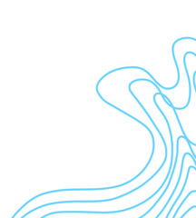 Obraz premium abstract waves monoline blue