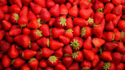 Lush Strawberry Display with Natural Greenery