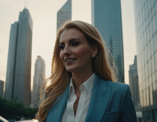 Fototapeta premium portrait of a successful white businesswoman