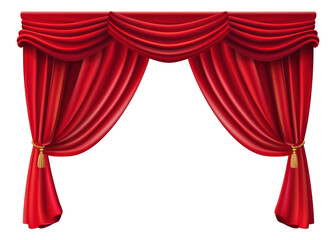 Obraz premium PNG Curtain theater white background furniture. AI generated Image by rawpixel.