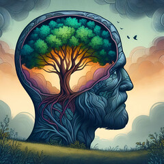 illustration of head of a tree