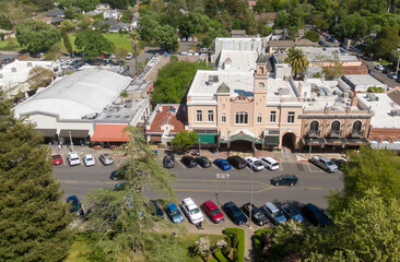 Sonoma Plaza and downtown, Four Corners, Sonoma, California, United States of America.