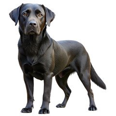 Standing dog isolated on transparent background, png