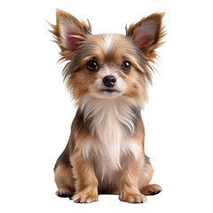 Sitting dog isolated on transparent background, png