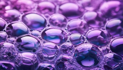 creative abstract background of soapy purple color with bubbles refracting colors and tones blue...