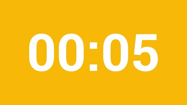 10 Second count clock time video animation vector design.