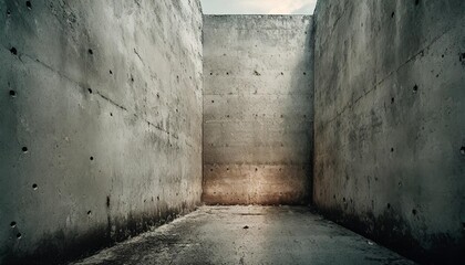 a concrete wall with a highlight of a central part light concrete wall