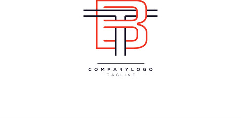 BT logo letter design on the luxury background. TB logo monogram initials letter concept. TB's elegant and Professional letter icon design on a black background. B T TB BT