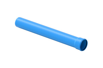 PVC plastic pipe isolated on white background. 3d render