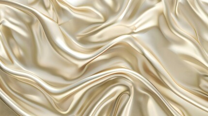 Obraz premium The texture of the satin fabric of beige color for the background