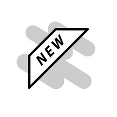 Obraz premium New label icon PNG