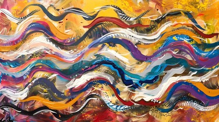 Rhythmic Waves - Abstract Art