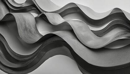 elegant black and white abstract wave background with dynamic wavy stripes