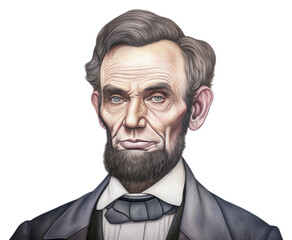 PNG  Portrait of Abraham Lincoln portrait drawing sketch