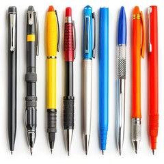 Isolated pens with clipping path on white background. Perfect for presentations.