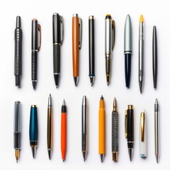 Fototapeta premium Isolated pens with clipping path on white background. Perfect for presentations.