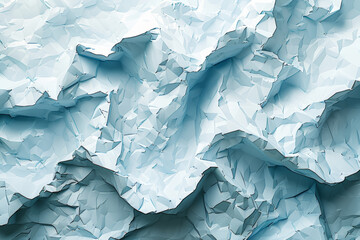 Fototapeta premium The bumpy, irregular texture of crumpled paper, reminiscent of creativity and brainstorming. Concept of artistic expression. Generative Ai.