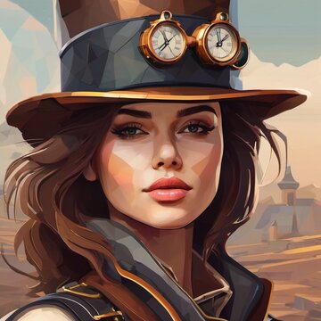 Steampunk girl portrait