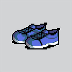 Pixel art illustration Shoes. Pixelated Shoes. Shoes Fashion pixelated for the pixel art game and icon for website and video game. old school retro.
