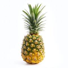 Fototapeta premium Pineapple On White Background, Generative AI