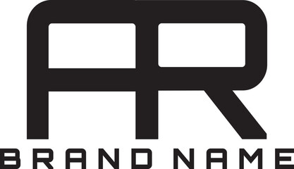 AR initial letter logo design