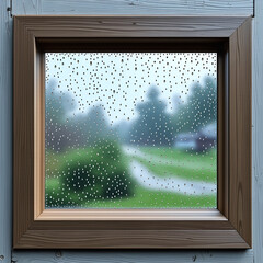 window, sky, frame, open, home, view, door, landscape, rainy, rain
