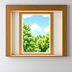 window, sky, frame, open, home, view, door, landscape	
