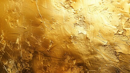 Textured golden surface with scratches and marks