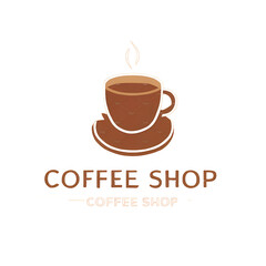Сoffee cup logos  on transparent background. Steaming Cup: A Key Element in Coffee Logos. AI Generation.
