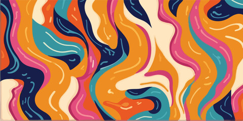 Vibrant Liquid Fusion - Bold and Unique Illustrations in Bright Colors. EPS 10.