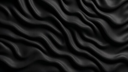 black fabric texture background. Generative AI.