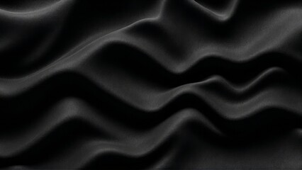 black fabric texture background. Generative AI.