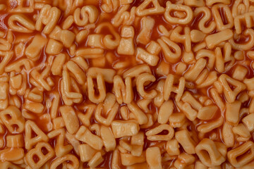 Alphabet Spaghetti Pasta - Lunch