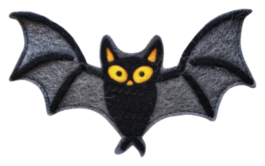 PNG Felt stickers of a single bat wildlife animal mammal