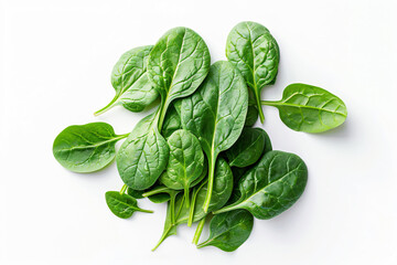 Fototapeta premium a bunch of spinach leaves on a white surface