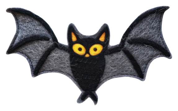 PNG Felt stickers of a single bat wildlife animal mammal