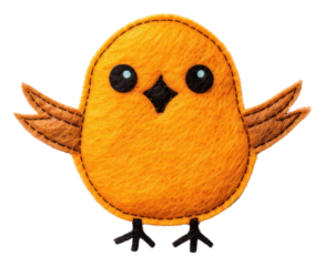 PNG Felt stickers of a single bird accessories handicraft accessory