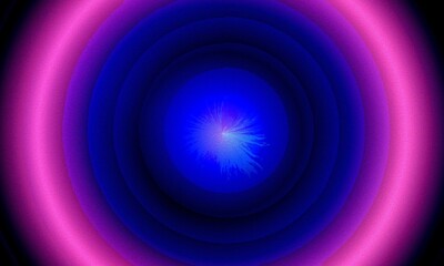 Pink circle neon on dark blue noise texture background