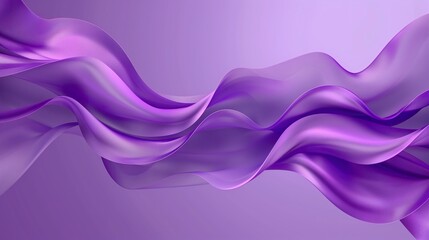 Abstract Purple Background with Wavy Ribbon Shapes: Ideal for Design or Presentation