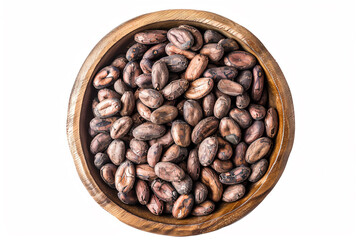 Fototapeta premium a bowl of beans on a white surface