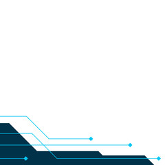 Blue Modern Futuristic Footer