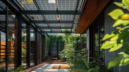 Photovoltaic gate electric system for open door home