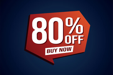 80% eighty percent off buy now poster banner graphic design icon logo sign symbol social media website coupon

