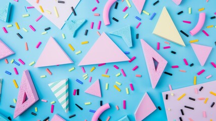 Geometric collage template Mixed shapes for creative photo arrangement, Ai Generated