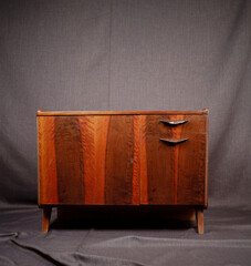 vintage wooden furniture on dark background