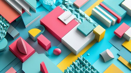 Minimalist monochromatic collage Simple geometric shapes, Ai Generated