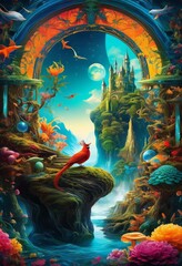 Fototapeta premium merging reality surreal compositions blended elements, artistic, craft, crafty, artsy, visual, arts, aesthetic, aesthetics, visuals, creative, unique