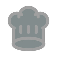 chef hat icon flat