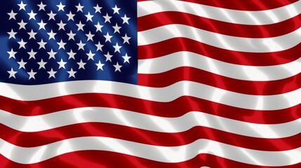 Fototapeta premium An American flag backdrop with faint stars emerging, Ai Generated
