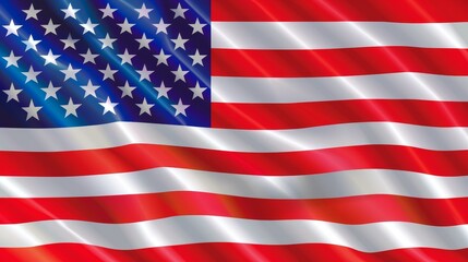 Fototapeta premium American flag background with vivid colors, Ai Generated